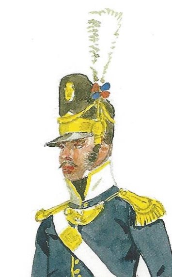 Portuguese Infantry officer. Painting by Herbert Knötel.
